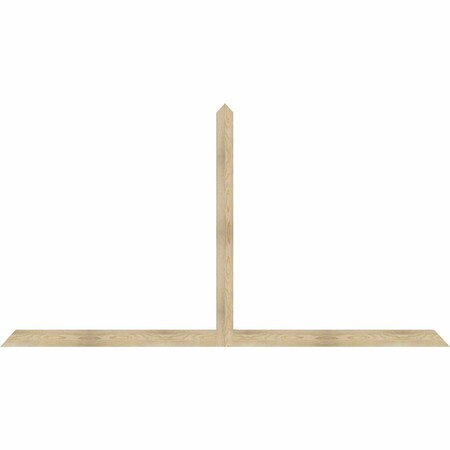Ekena Millwork Portland Rough Sawn Timber Gable Bracket, Douglas Fir, 108"W x 58"H x 2"D x 4"F, 13/12 Pitch GBW108X58X0204POR00RDF